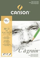 Zeichenpapier Canson A4 C A Grain Naturweiß 400060605, Skizzenpapier,