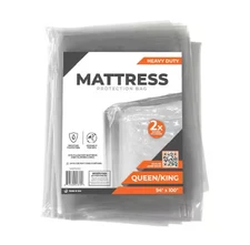 Pratt Retail 100x94x10 Heavy-Duty Queen/King Mattress Bag for Moving & Storage