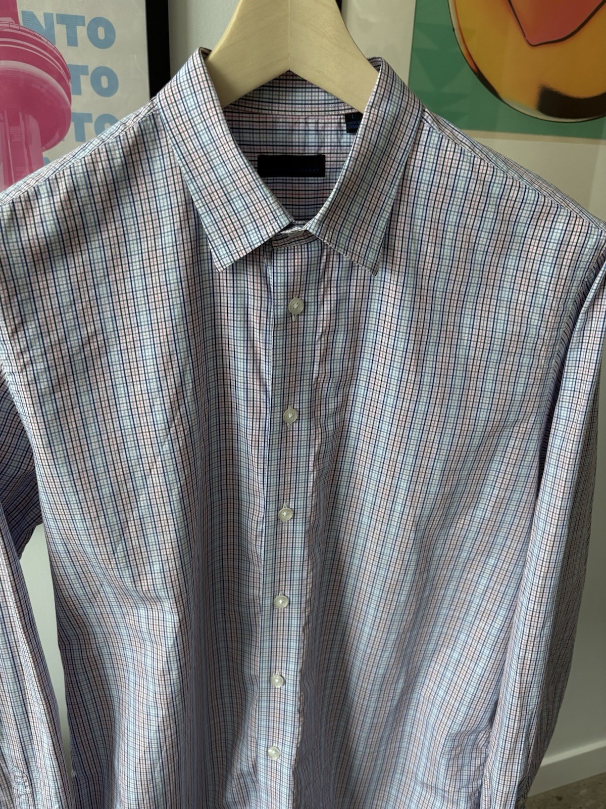 Patrick Assaraf Button Down Shirt Long Sleeve Mul… - image 2