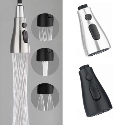 Stainless Steel Brushed ABS Kitchen Faucet Replacement Pull Out Shower Head
