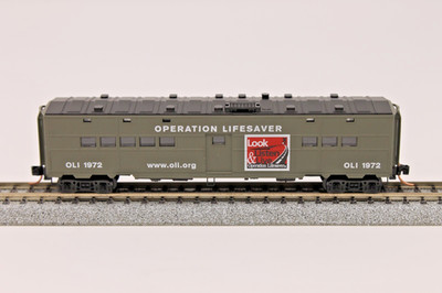 N Scale NSC MTL 05-01 50' Troop Kitchen Car Operation Lifesaver OLI 1972