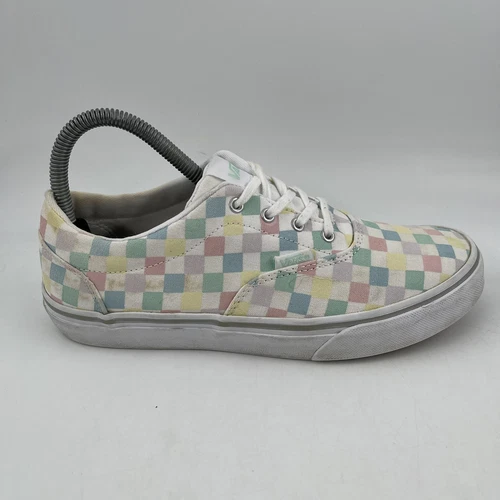 Scarpe da ginnastica Vans Big Kids Doheny pastello a scacchi in tela stringate taglia 5 5