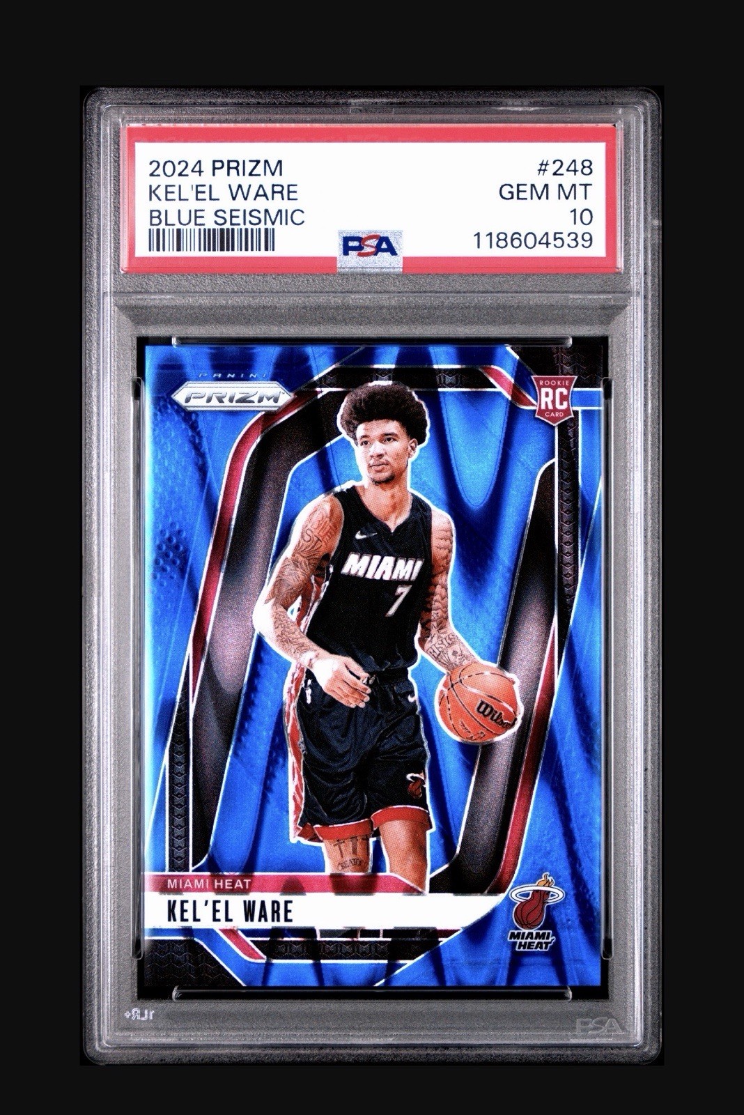 2024-25 Panini Prizm - Kel'el Ware #248 Blue Seismic Prizm /99 (RC)