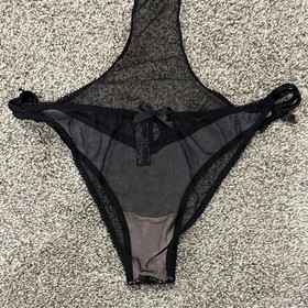Victoria's Secret Sexy Little Things Black Mesh Lace Teddy Lingerie Bodysuit (M)