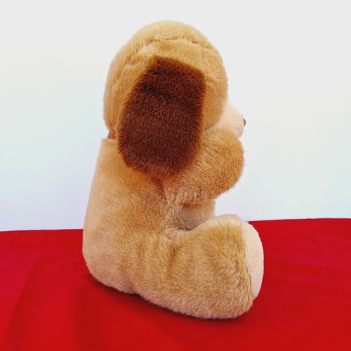 Peluche vintage American Wego cachorro perro 13 pulgadas marrón sentado orejas flojas 1020A - Imagen 5 de 10