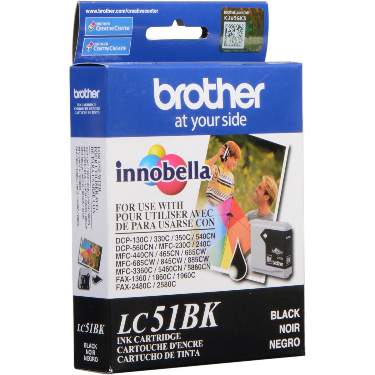 Черный чернильный картридж Brother LC51BK