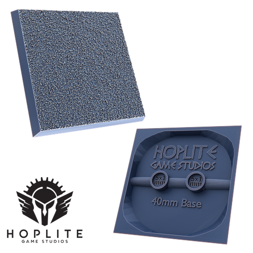 Hoplite Textured Magnetizable Square Bases | Fantasy Square Bases | 25mm | 30mm - Picture 9 of 16
