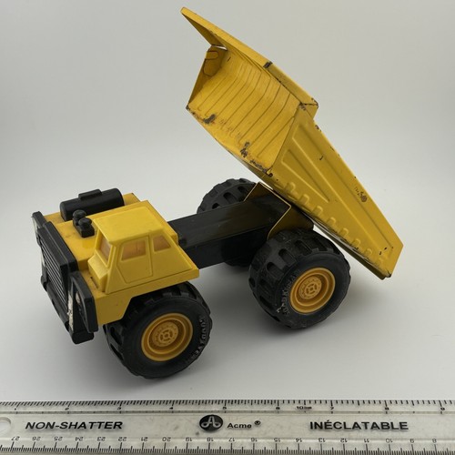 1985 Remco Caterpillar Yellow Dump Truck 7” Metal Plastic Made In Korea - Picture 3 of 5