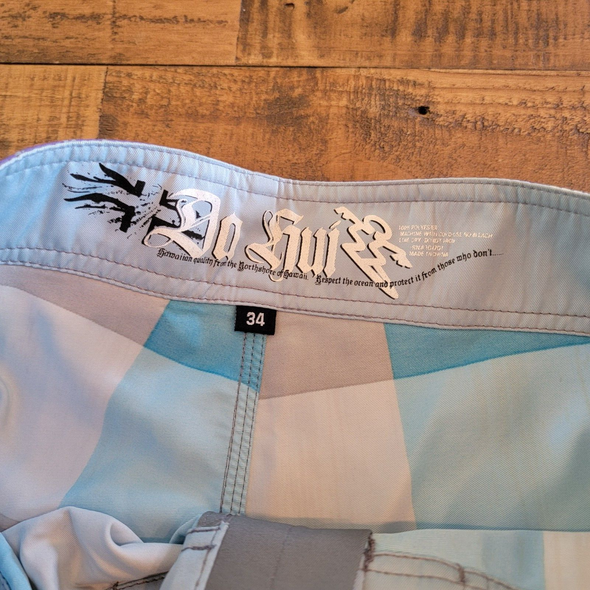 しゃつ Da Hui Board Shorts 34 Mens Graphic Werewolf Plaid Crest Surf Swim