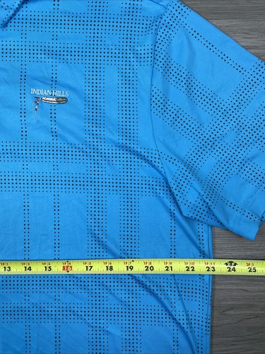 Camisa Polo Under Armour Para Hombre Grande Azul Lunares Negro Frío Golf Rendimiento - Imagen 10 de 11