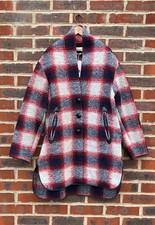 Isabel Marant Étoile Ladies Gabrie Check Plaid Wool Coat Uk10 Us6 Eu38 Medium Rd