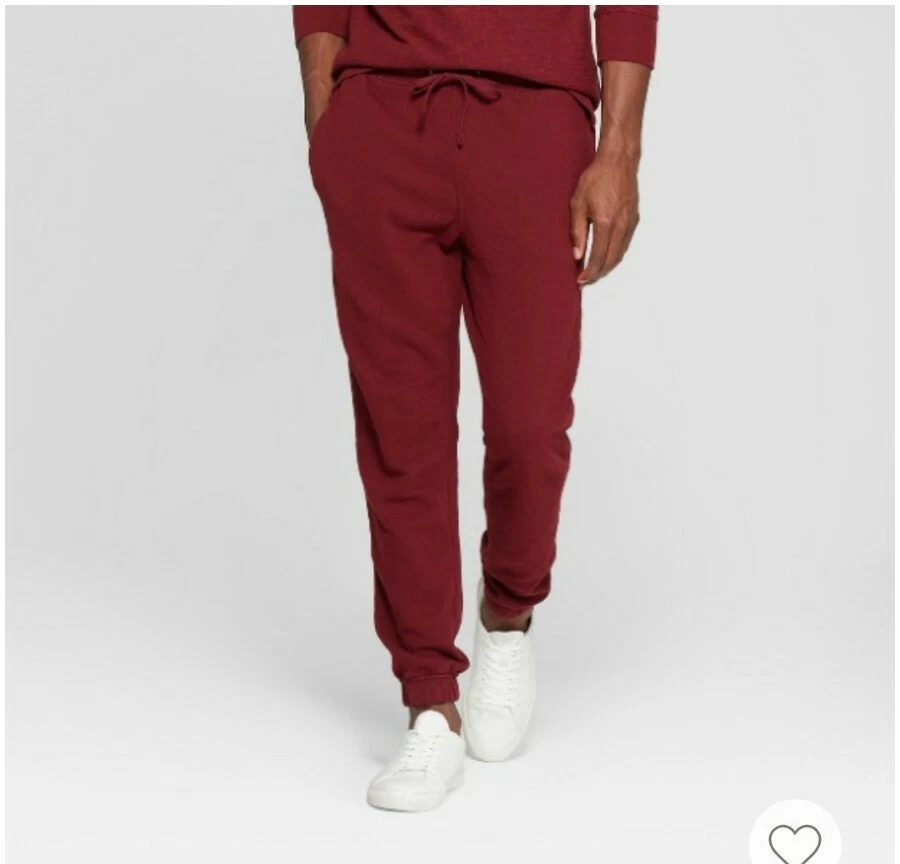 Men's Fleece Jogger Pants Berry and Green - Goodfellow & Co New