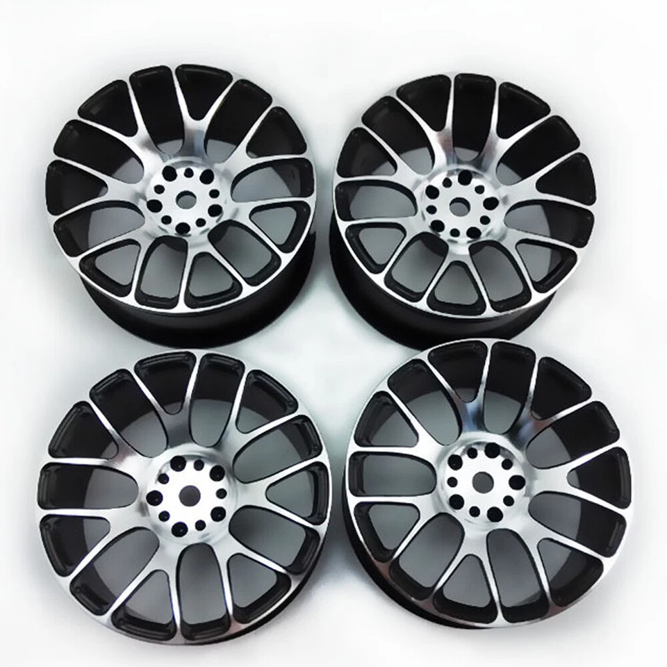4x RC Alloy Wheels Rims Hex 12mm For 1/10 RC Crawler On-Road Drift Model Car - Image 3 of 4