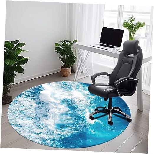 Office Chair Mat for Hardwood & Tile Floor, 47" × 47" 47" x 47" Multi-r-6