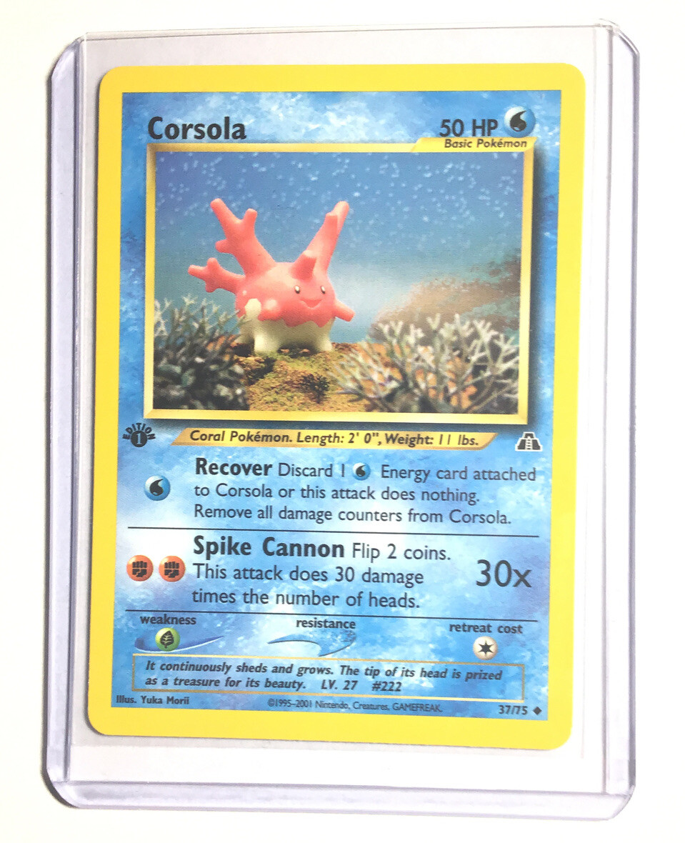 ポケモンカードゲーム coral CORSOLA - 1st Edition Neo Discovery - 37/75 - Uncommon - Pokemon