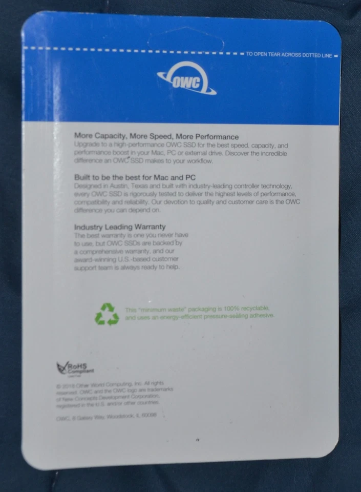 Owc 240Gb Aura Pro X2 Ssd Upgrade OWCS3DAPT4MB02 Macbook Air Pro Mac Mini new - Image 3 of 3
