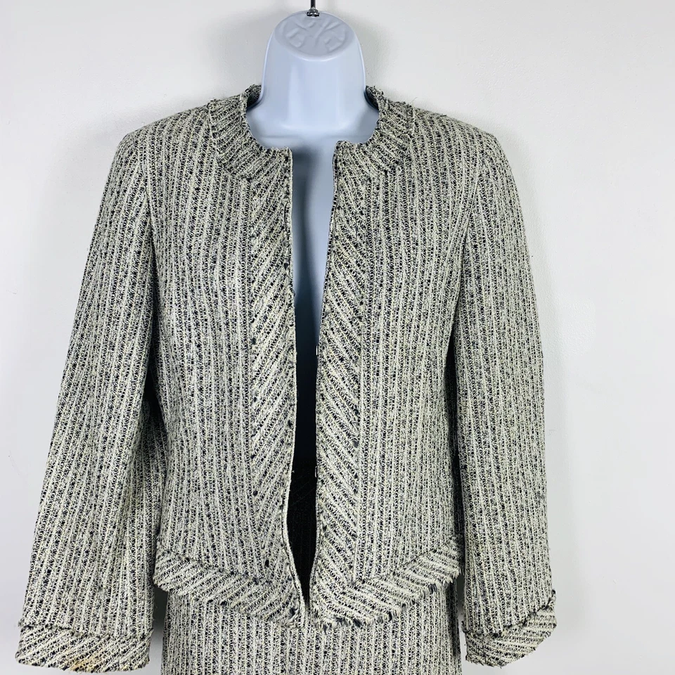 Kasper миниатюрный женский костюм sz 6P многоцветный текстурированный блейзер юбка с подкладкой карьера - Изображение 2 из 4