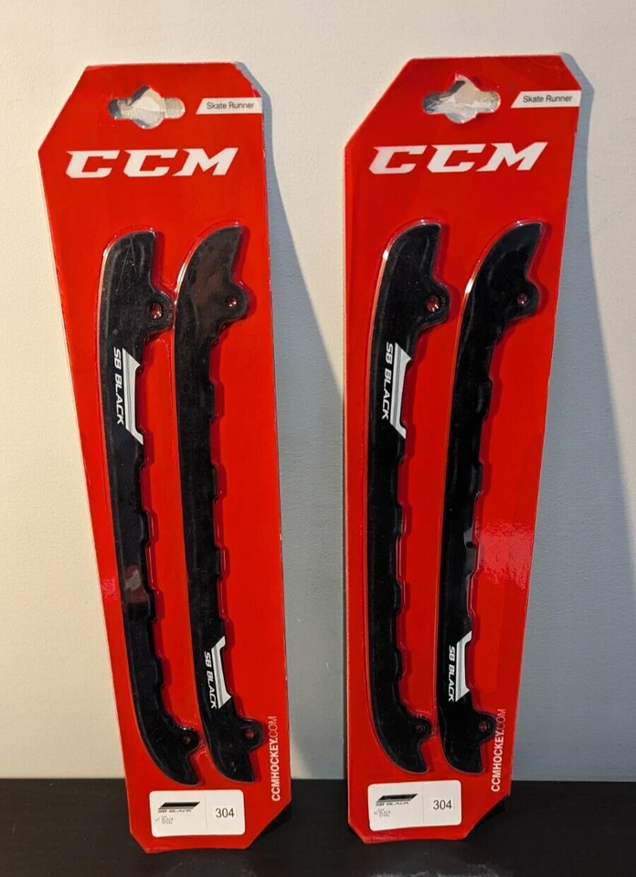 CCM SB SPEEDBLADE BLACK STEEL RUNNERS! REPLACEMENT HOCKEY SKATE BLADES 304MM NEW