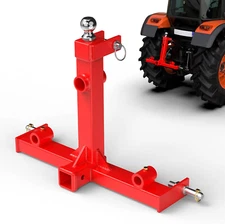 3 Point 2" Trailer Hitch Receiver, 3Pt Quick Hitch Category 1 Attachment, 3000Lb