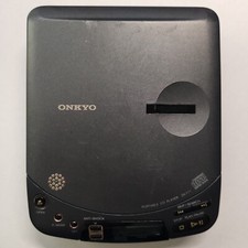 Onkyo DX-F71 Portable Black CD Player For Parts, Turns On, Spins, Won't Read