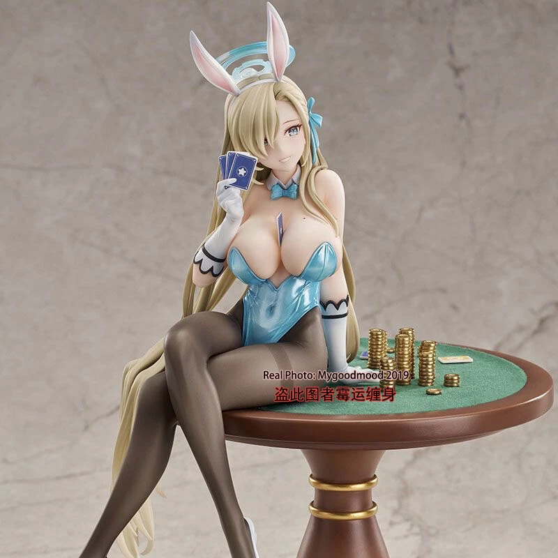 New NO Box Game Girl Bunny Ichinose Asuna Playing Card Ver. Figure Statue 27cm - Image 2 of 4