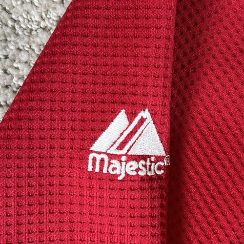 Majestic Men’s Small Therma Base Cincinnati Reds Waffle Fleece Lined Sweatshirt - Picture 6 of 9