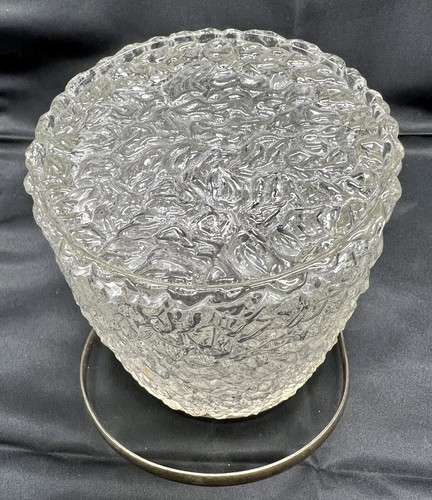 Silver Plate England Raimond Clear Crystal Glass Ice Bucket textured Pattern - Picture 7 of 9