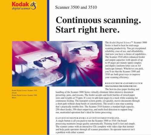 Scanner Unit for Kodak 3510 **New In Box** 628680 - Picture 2 of 11
