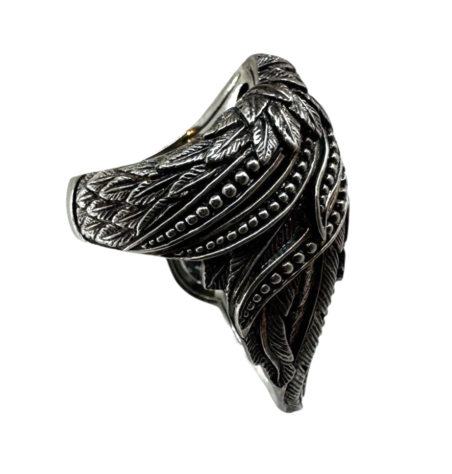 Anillo de ala de ángel de plata esterlina 925 maciza de diseñador Scott Kay talla 7 Foto 3 de 4