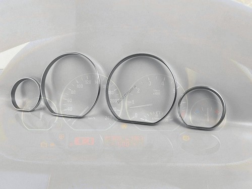 For BMW E46 1998-2005 Brushed aluminum rings for the instrument cluster 4pcs - Picture 3 of 11