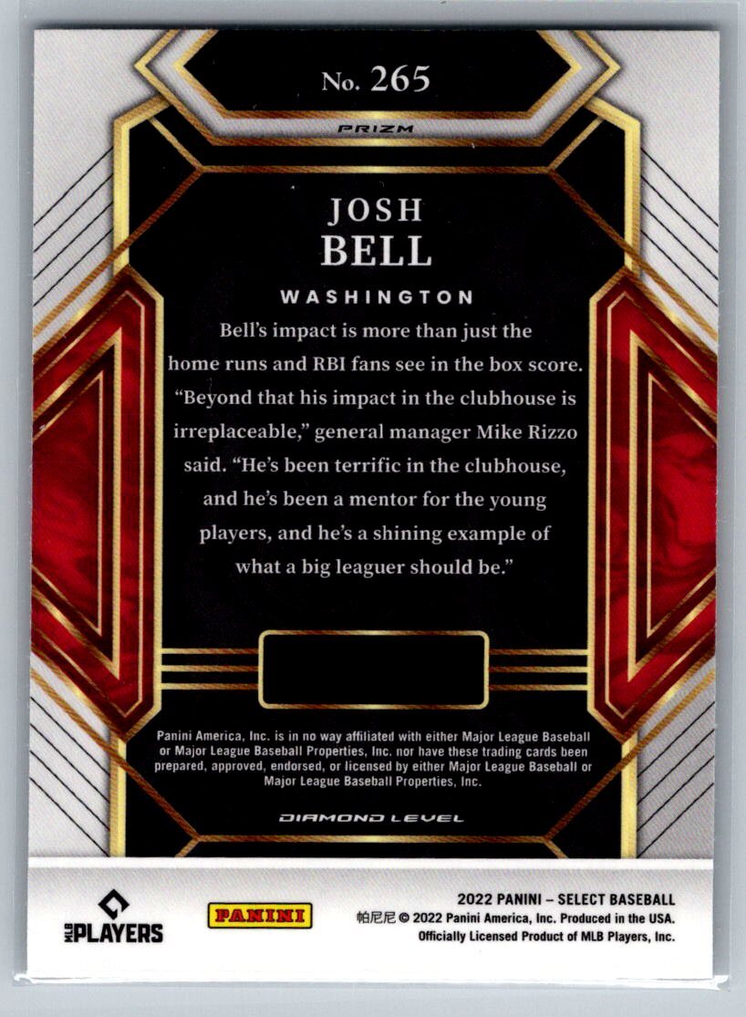 2022 Panini Select #265 Josh Bell Silver Prizm | eBay