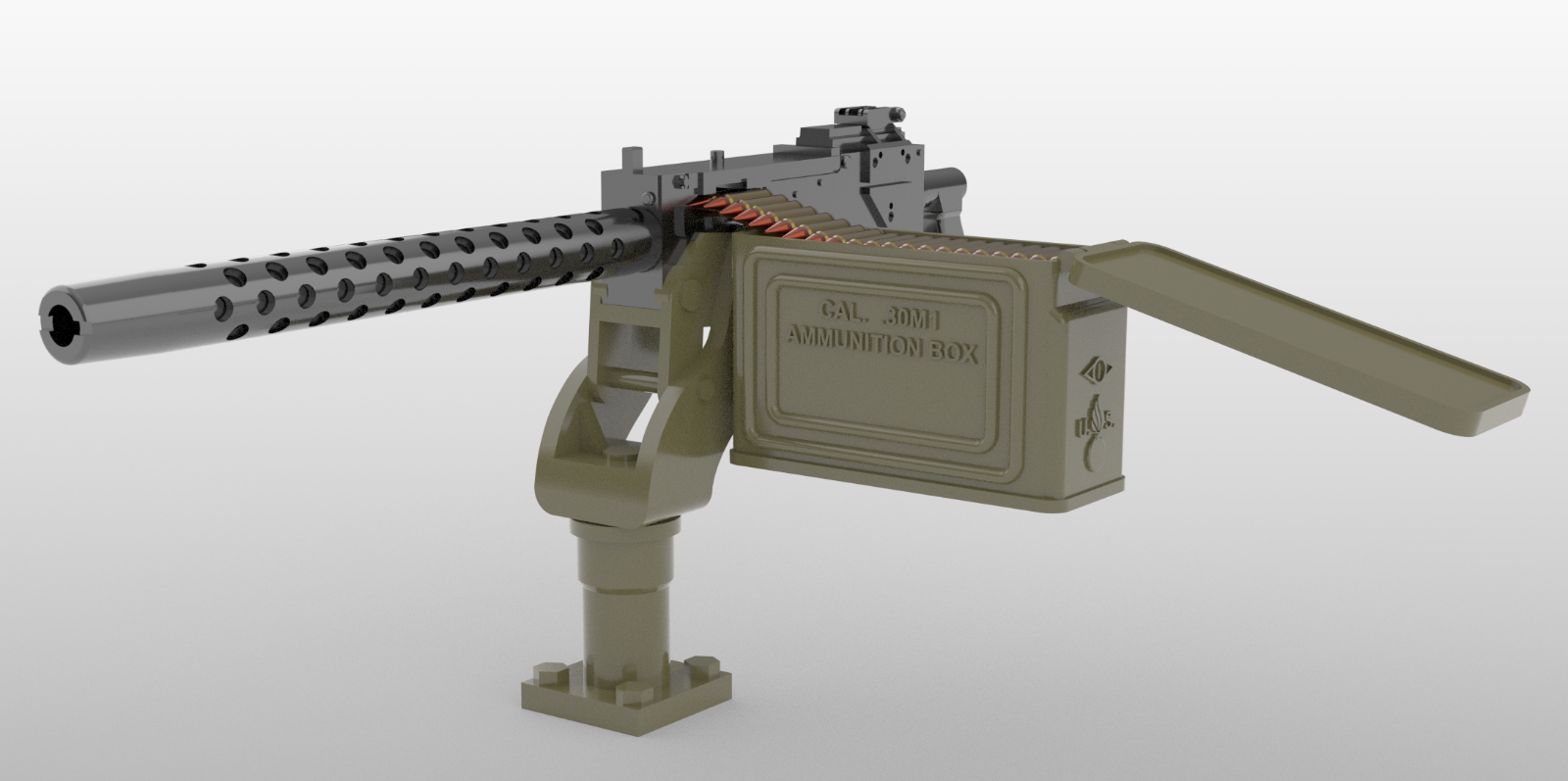 1/16 Scale Battleground M1919A4 30 Cal Machine Gun - 