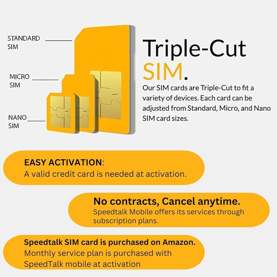 Amazon Speedtalk Straight Talk Sim Card For Smartwatch Nano For