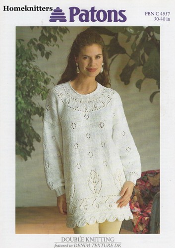 4957 Maglione/tunica donna motivo a maglia doppio petto 30 - 40" - Foto 3 di 3