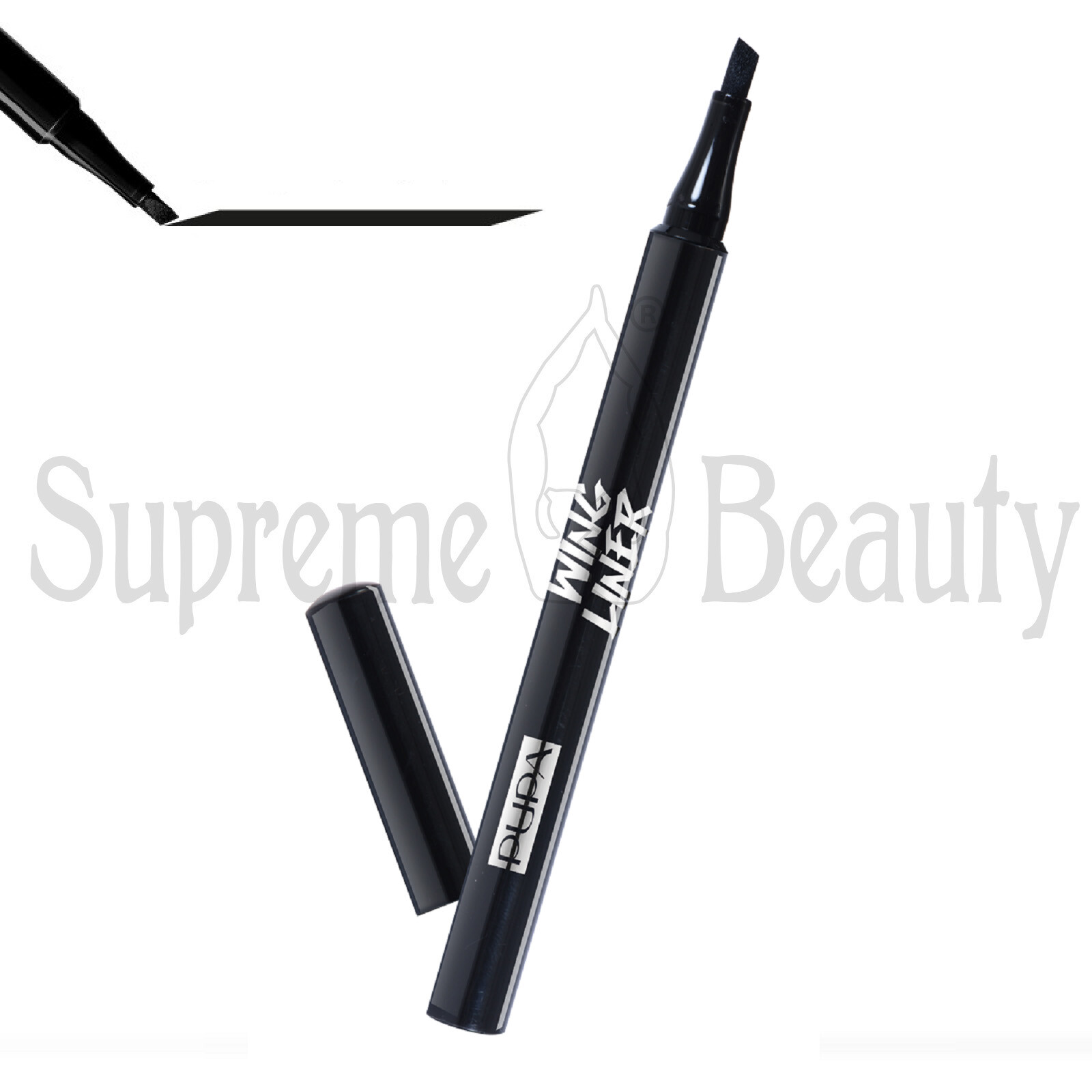 PUPA WING LINER EYELINER OCCHI A PENNA PUNTA OBLIQUA CODA PERFETTA EXTRA BLACK