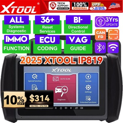 XTOOL IP819 Car Full System Diagnostic Scanner E.CU Coding IMMO Programming Tool