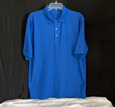 Champions Tour Golf Polo Shirt Royal Blue Short Sleeve Polyester Collared-Medium