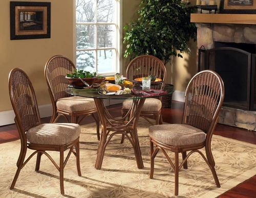Bermuda Indoor Wicker 5 Pc Dining Set by American Rattan