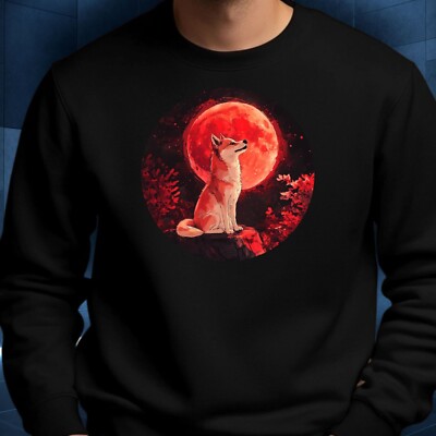 Shiba Inu roter Mond Sweatshirt Kuschelig und Perfekt für jeden Anlass Sbis4XL