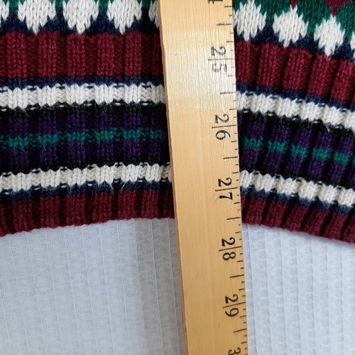 VTG Finalist Sweater Men’s XL Red Black Green Grandpa 90s Hong Kong Geometric - Picture 12 of 16