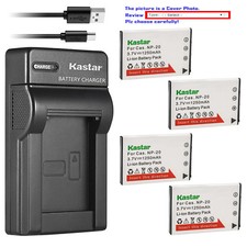 Kastar Battery Slim Charger for Casio NP-20 BC-11L  Casio Exilim EX-Z5 EX-S770