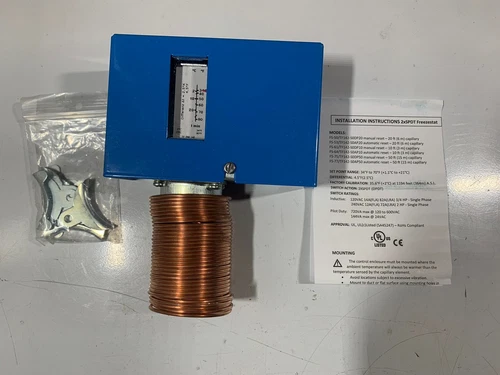 Dynacon FS-53 TF142-SOAP20 Freezestat Low Limit, Auto Reset, 20FT. CAP. DPDT