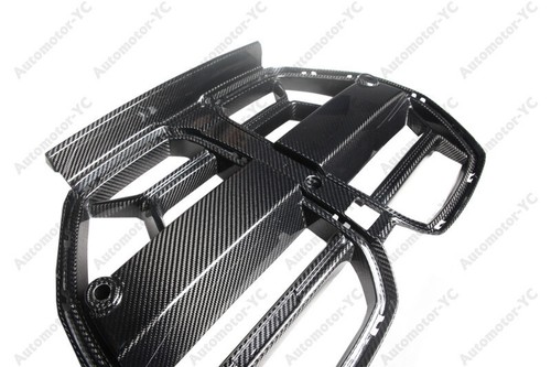 Rejilla delantera estilo CSL de carbono seco para 21-23 BMW G80 M3 G82 M4 - Imagen 6 de 24