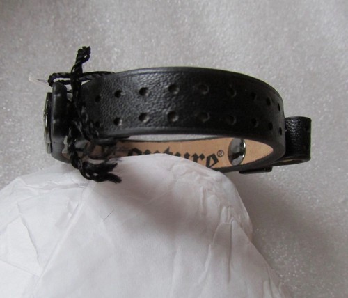 Juicy Couture Armband perforiert schwarz Leder Schleife Pyramide NEU - Bild 9 von 12