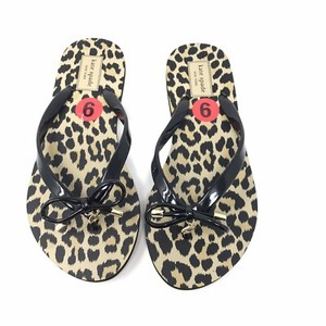kate spade leopard flip flops