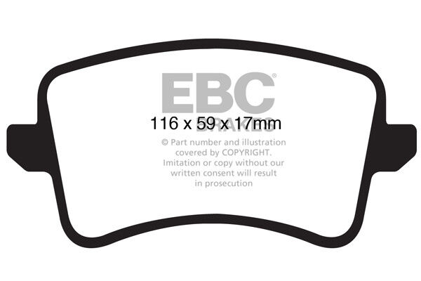 EBC Greenstuff Rear Brake Pads for Audi A4 (B8) 2.0 Turbo (211 BHP) (2011  15) Nowy HOT