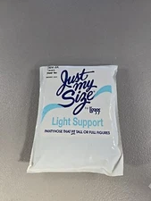 New Vintage L'eggs Just My Size Light Support Pantyhose Size 3X Taupe Sheer Toe