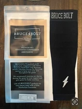 1x Bruce Bolt- BLACK- Baseball Medical Grade Arm Sleeve- Size: Kids  (Youth SM)