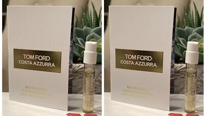 2 Tom Ford Costa Azzurra eau de parfum EDP sample spray vial - .05 oz / 1.5 ml