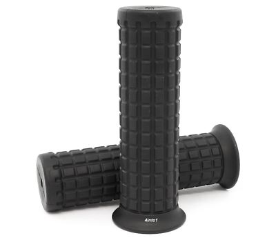 Voyager Motorcycle Grips - Black 7/8'' - Cafe Racer Bobber Tracker Chopper